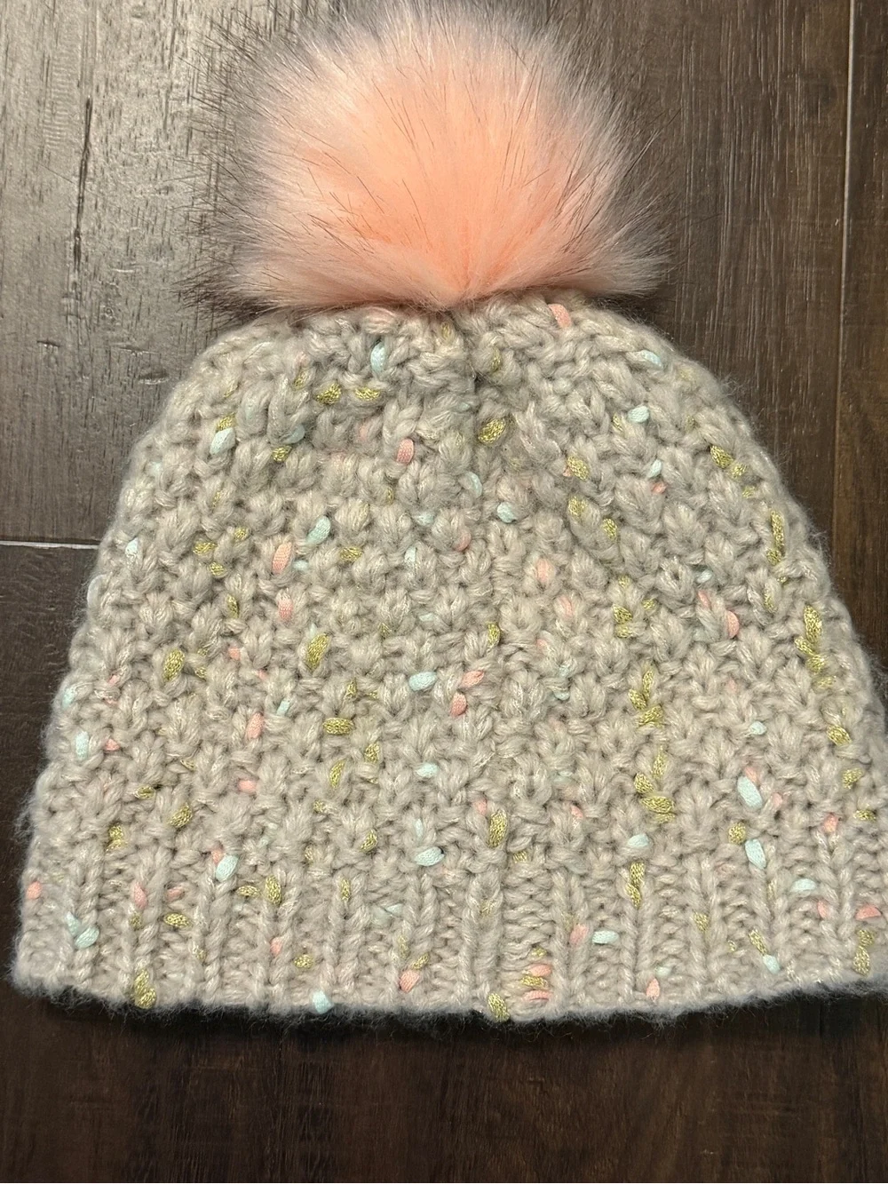 Millymook Girls Pom-Pom Taupe Beanie Sofia One size fits most